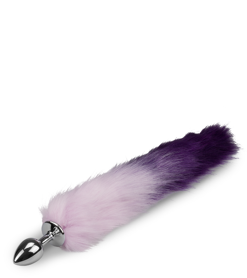 Tail-Plug mit Fuchsschwanz in Flieder und Violett