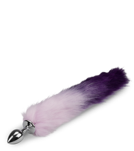 Load image into Gallery viewer, Tail-Plug mit Fuchsschwanz in Flieder und Violett
