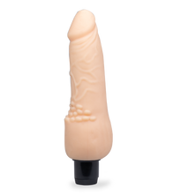 Load image into Gallery viewer, TPR-Dildo mit Vibration und genopptem Schaft