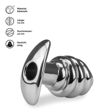 Load image into Gallery viewer, Tunnel-Plug aus Edelstahl Hollow
