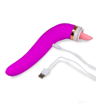 Load image into Gallery viewer, Vaginapumpe mit Zunge und Vibrator Destiny