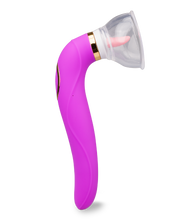 Load image into Gallery viewer, Vaginapumpe mit Zunge und Vibrator Destiny