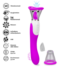Load image into Gallery viewer, Vaginapumpe mit Zunge und Vibrator Torch