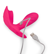 Load image into Gallery viewer, Vibrating Panty mit Druckwellen und Innendildo