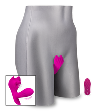Load image into Gallery viewer, Vibrating Panty mit Druckwellen und Innendildo