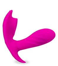 Load image into Gallery viewer, Vibrating Panty mit Druckwellen und Innendildo
