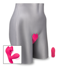 Load image into Gallery viewer, Vibrating Panty mit Druckwellen und Innendildo