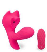 Load image into Gallery viewer, Vibrating Panty mit Druckwellen und Innendildo