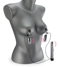 Load image into Gallery viewer, Vibrierende Nippelklemmen mit Vibrator