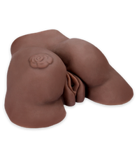 Load image into Gallery viewer, Vibrierender Po-Masturbator Vagina und Anus - Dunkle Haut