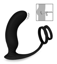 Load image into Gallery viewer, Vibrierender Prostatastimulator mit Cockring Lanco