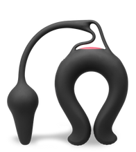 Load image into Gallery viewer, Vibro-Penisring mit Analplug Lucifer