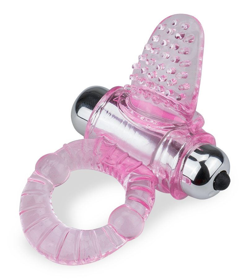 Vibro-Penisring mit genoppter Zunge