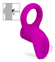 Load image into Gallery viewer, Vibro-Penisring mit Noppen