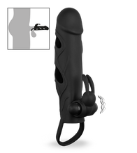 Load image into Gallery viewer, Vibro-Sleeve aus Silikon mit Rabbit-Reizer