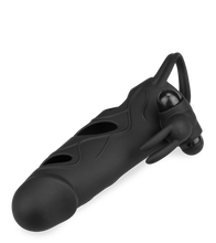 Load image into Gallery viewer, Vibro-Sleeve aus Silikon mit Rabbit-Reizer