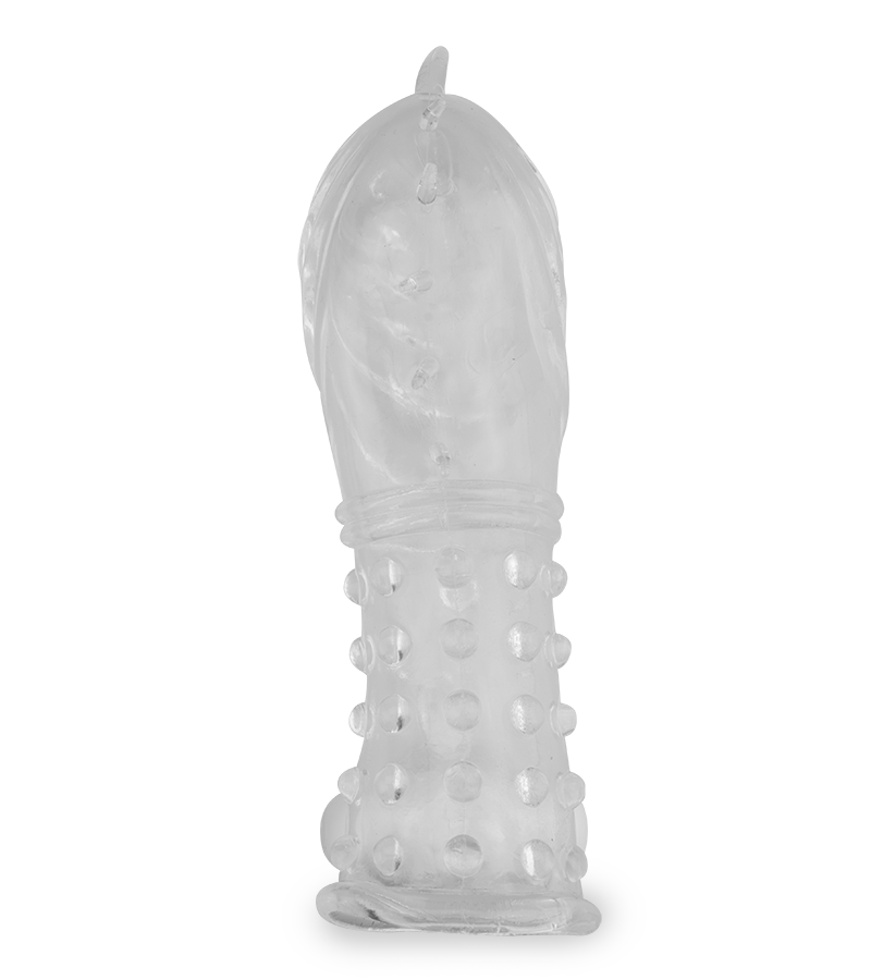 Vibro-Sleeve mit Noppen Crystal